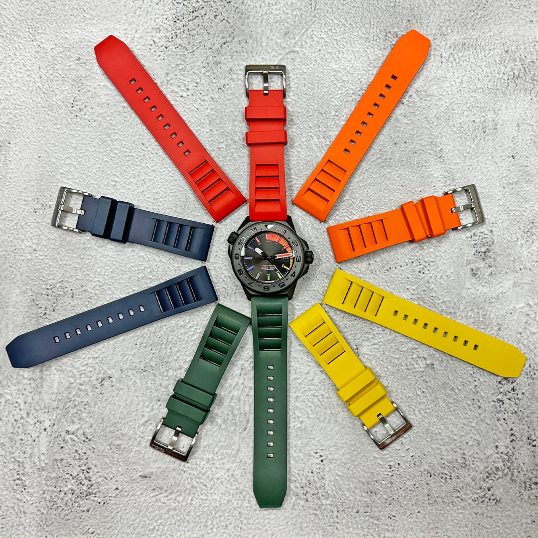 Introducing the Shark Gill Rubber Watch Band. Inspired by Nature, Built for Performance