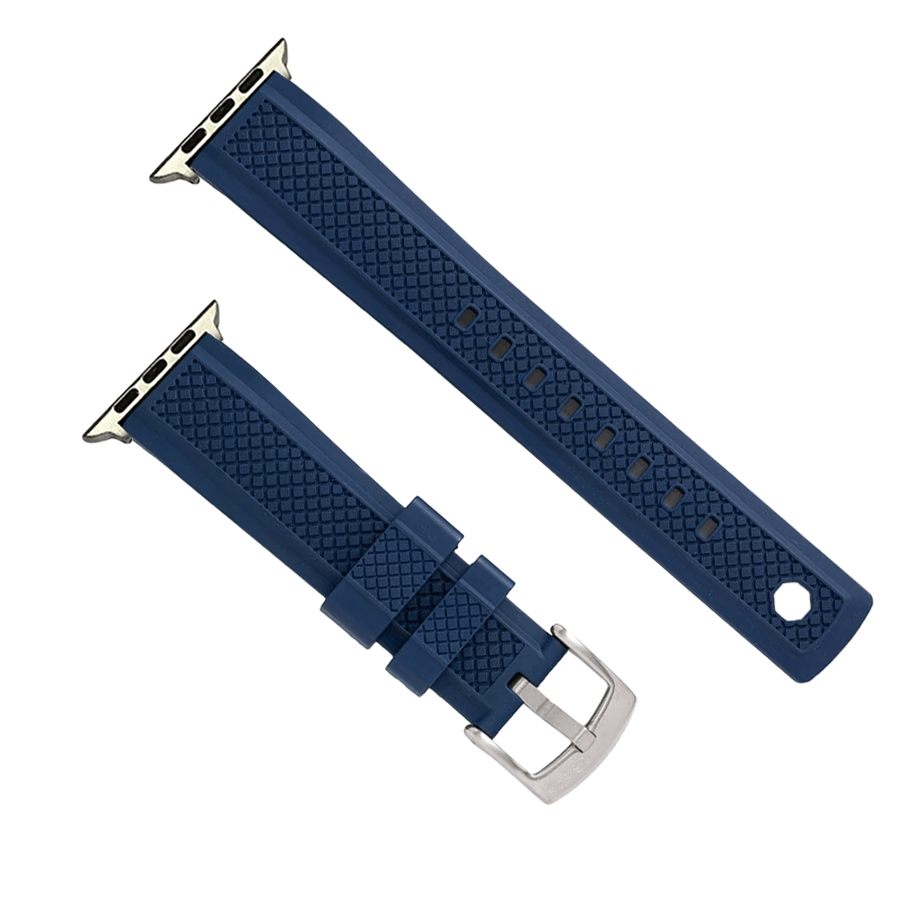 BluShark Apple Apple Band Crosshatch Rubber - Blue