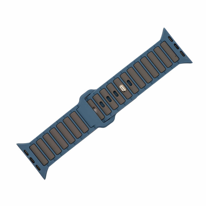 BluShark Apple Large Apple Watch (42/44/45mm & ULTRA) Apple Band - Silicone Ripple - Slate & Gray