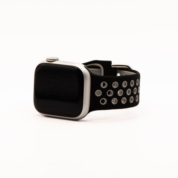 BluShark Apple Apple Band - Silicone Sport Buckle - Black & Gray