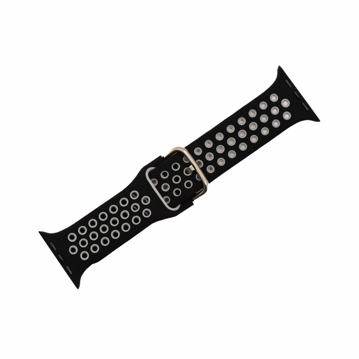 BluShark Apple Apple Band - Silicone Sport Buckle - Black & Gray