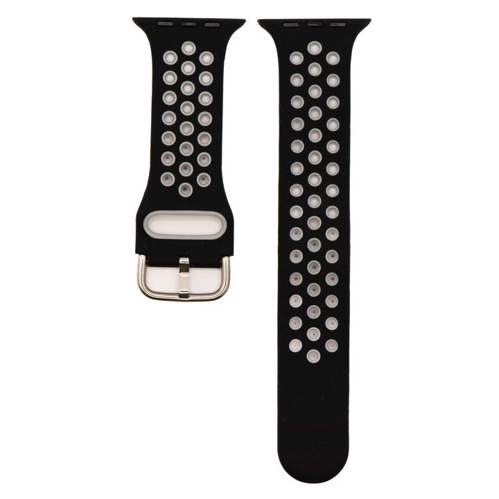 BluShark Apple Apple Band - Silicone Sport Buckle - Black & Gray