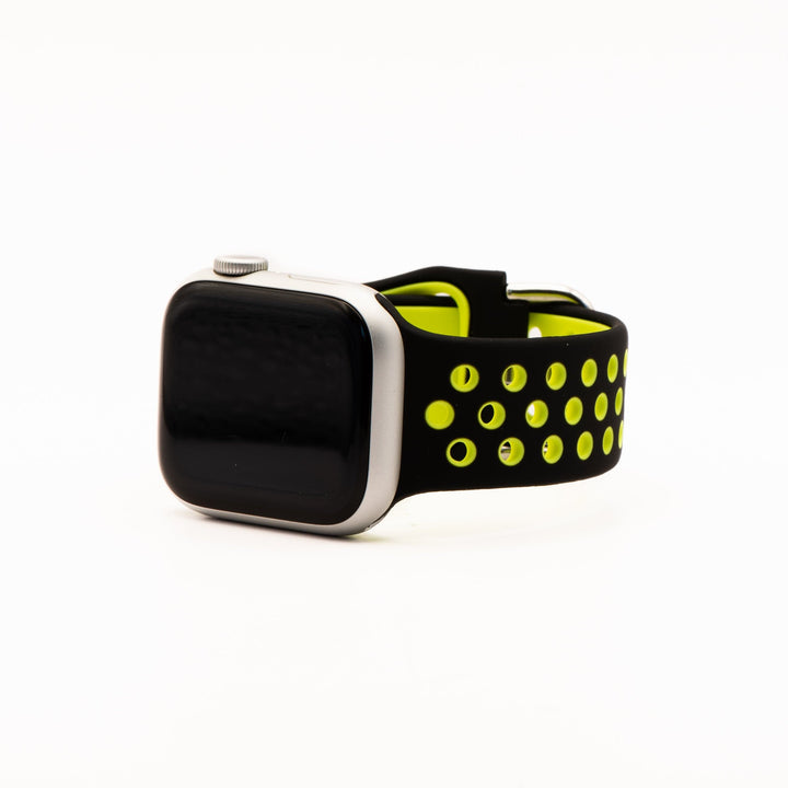 BluShark Apple Apple Band - Silicone Sport Buckle - Black & Lime