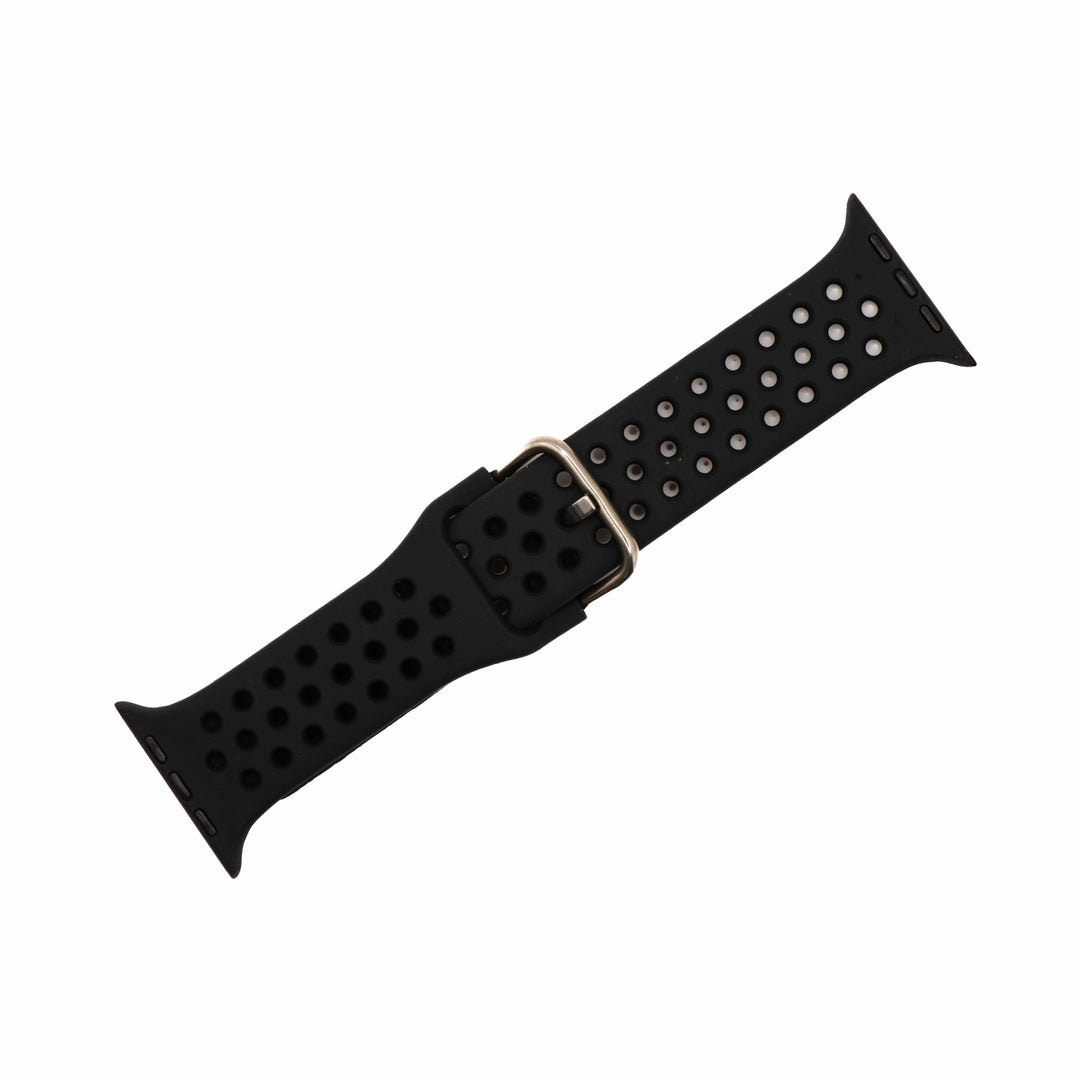 BluShark Apple Apple Band - Silicone Sport Buckle - Blackout