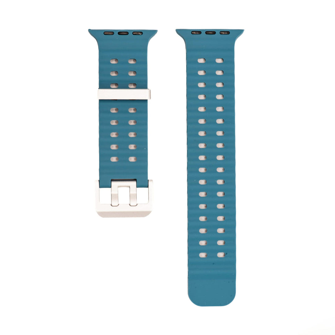 BluShark Apple Large Apple Watch (42/44/45mm & ULTRA) Apple Band - Silicone Wave - Slate blue