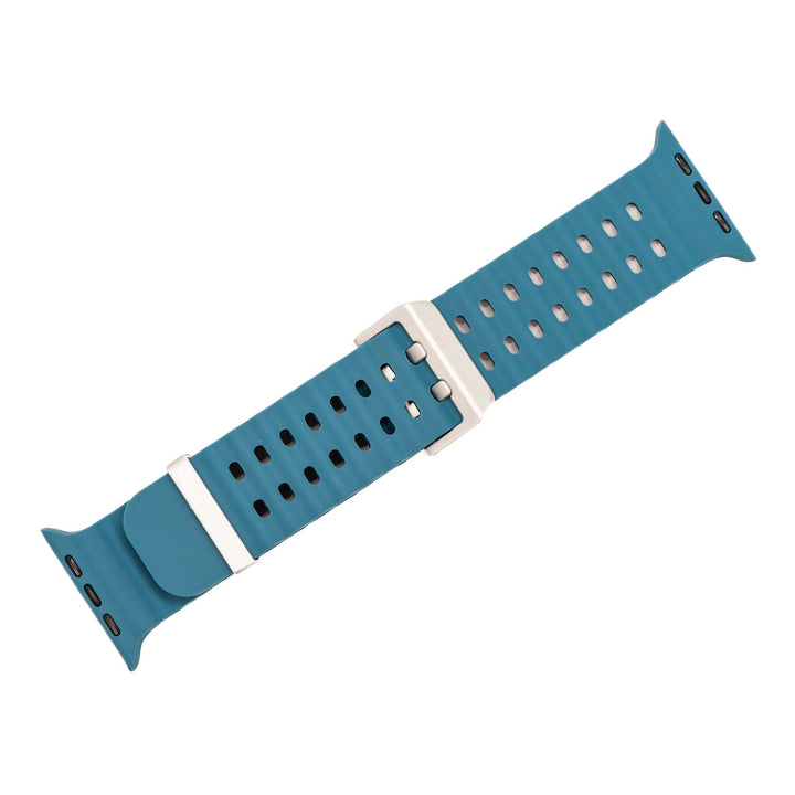 BluShark Apple Large Apple Watch (42/44/45mm & ULTRA) Apple Band - Silicone Wave - Slate blue