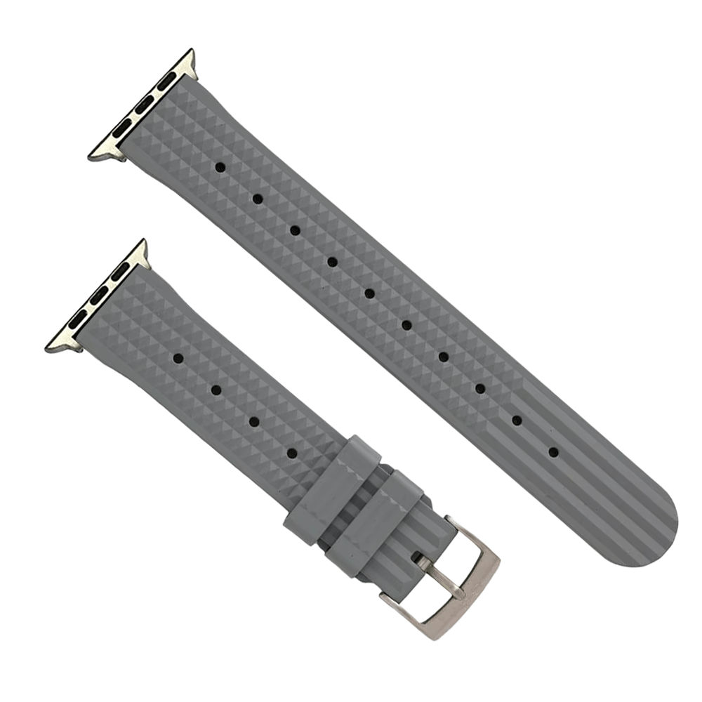 BluShark Apple Small Apple Watch (38/40/41mm) Apple Band Waffle Rubber - Gray