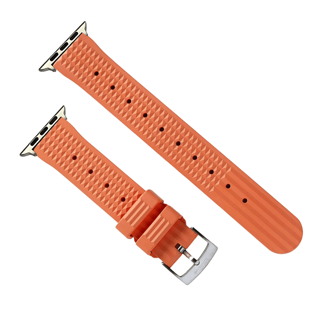 BluShark Apple Small Apple Watch (38/40/41mm) Apple Band Waffle Rubber - Orange