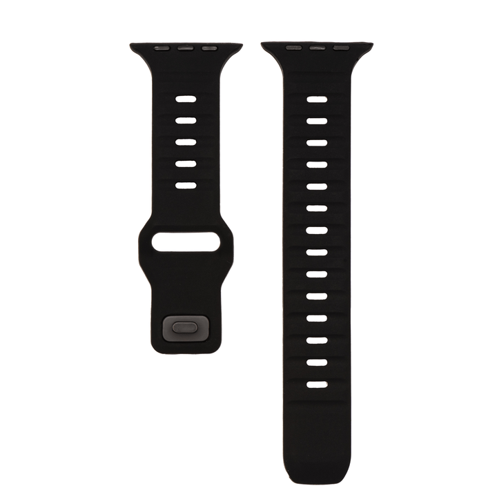 BluShark Apple Apple Watch Band - Silicone Groove - Black