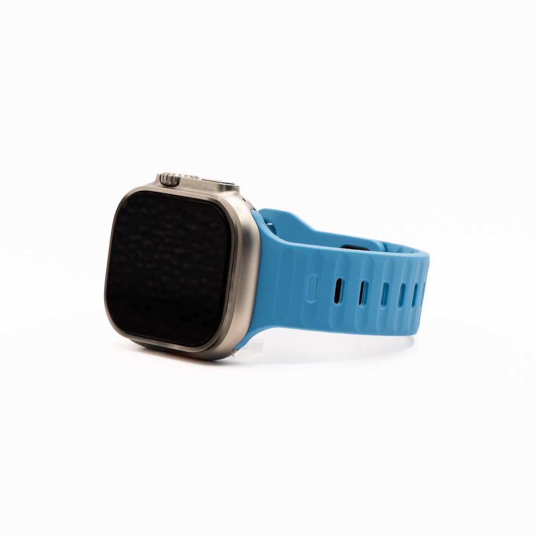 BluShark Apple Apple Watch Band - Silicone Groove - Blue