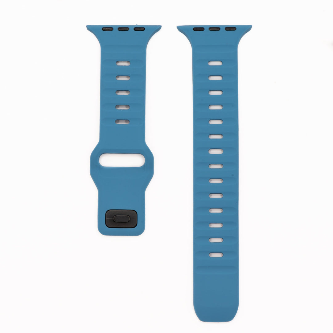 BluShark Apple Apple Watch Band - Silicone Groove - Blue