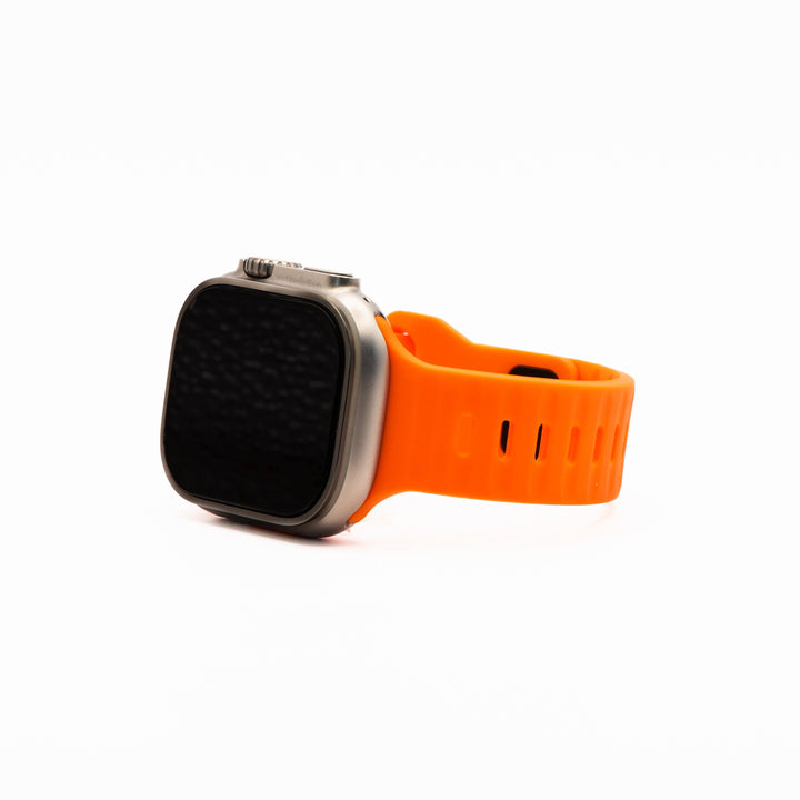 BluShark Apple Apple Watch Band - Silicone Groove - Orange