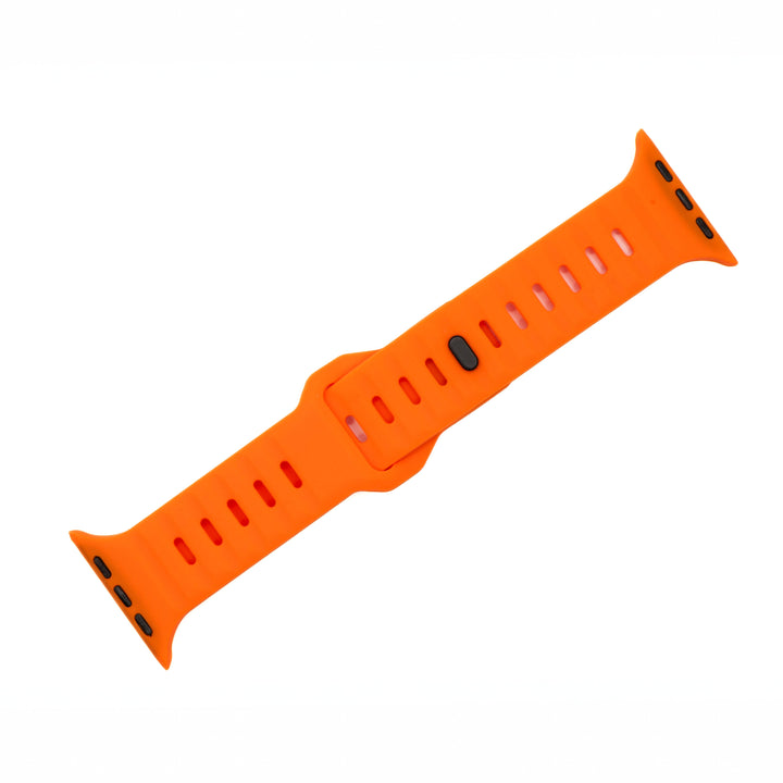 BluShark Apple Apple Watch Band - Silicone Groove - Orange