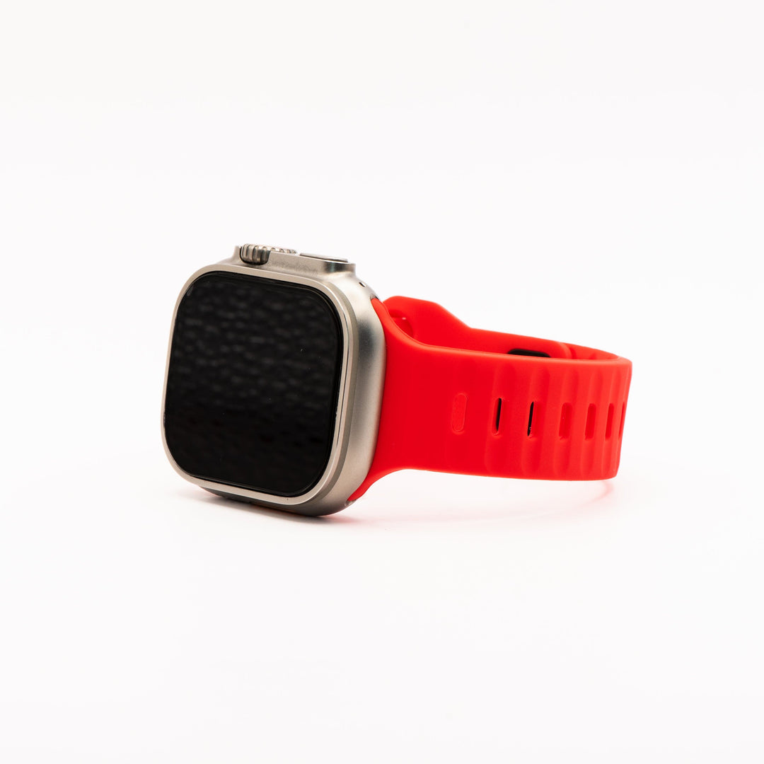 BluShark Apple Apple Watch Band - Silicone Groove - Red