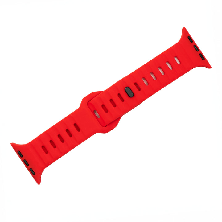 BluShark Apple Apple Watch Band - Silicone Groove - Red