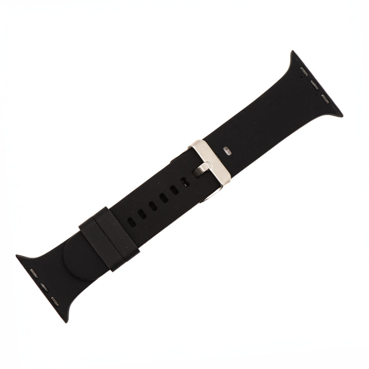 BluShark Apple Apple Watch Band - Silicone Solid Buckle - Black