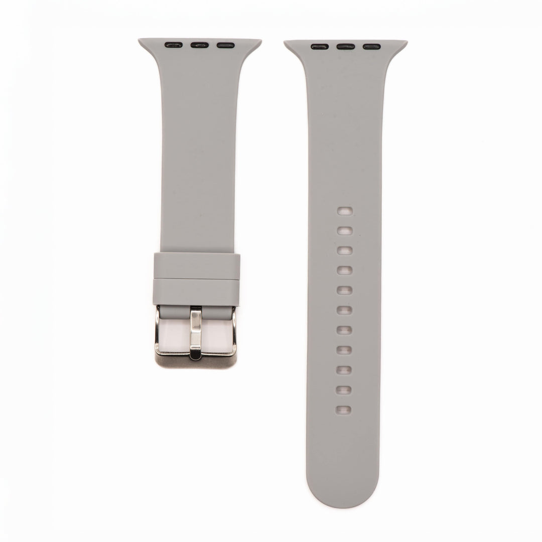 BluShark Apple Apple Watch Band - Silicone Solid Buckle - Gray