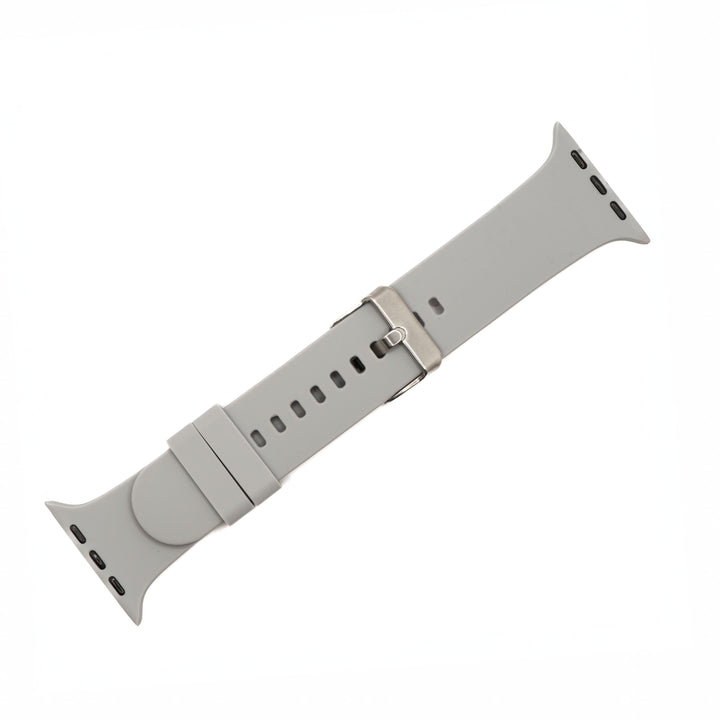 BluShark Apple Apple Watch Band - Silicone Solid Buckle - Gray