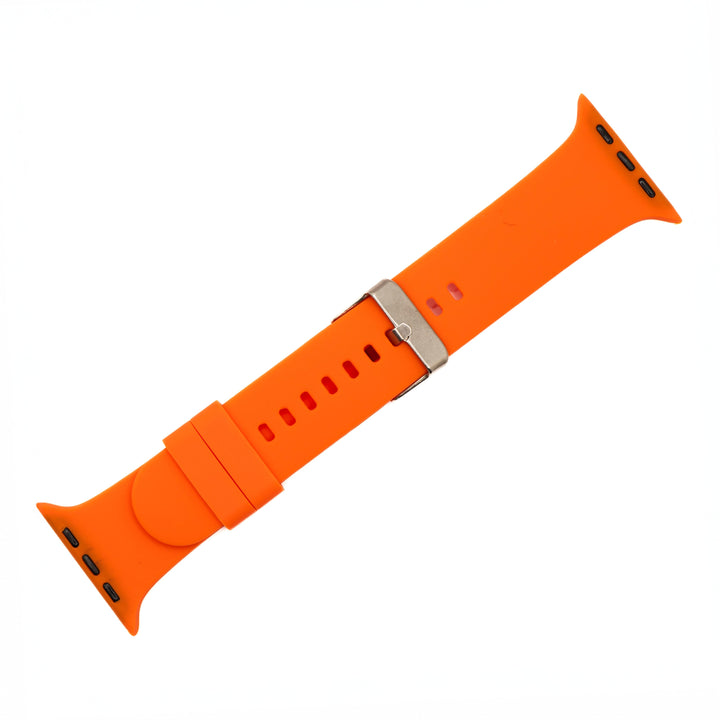 BluShark Apple Apple Watch Band - Silicone Solid Buckle - Orange