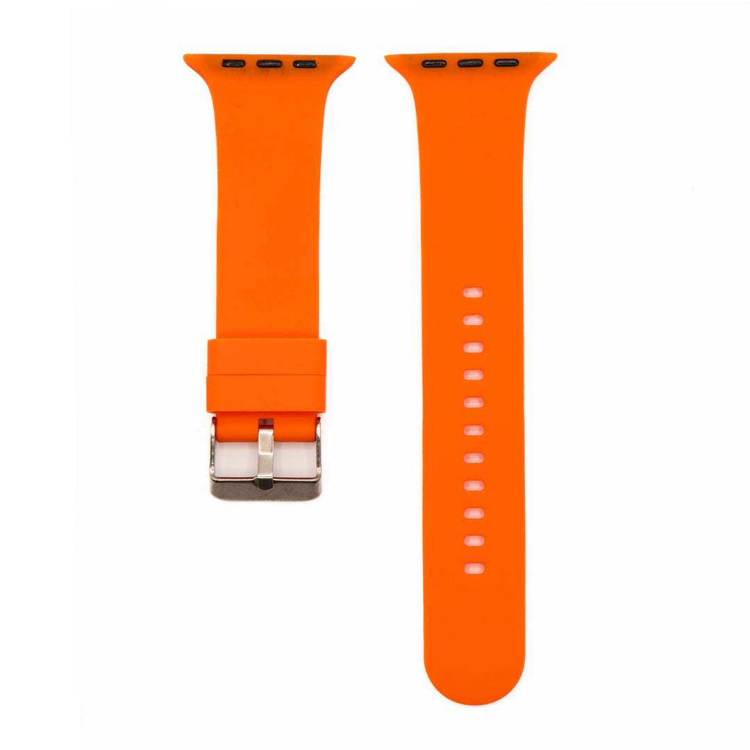 BluShark Apple Apple Watch Band - Silicone Solid Buckle - Orange