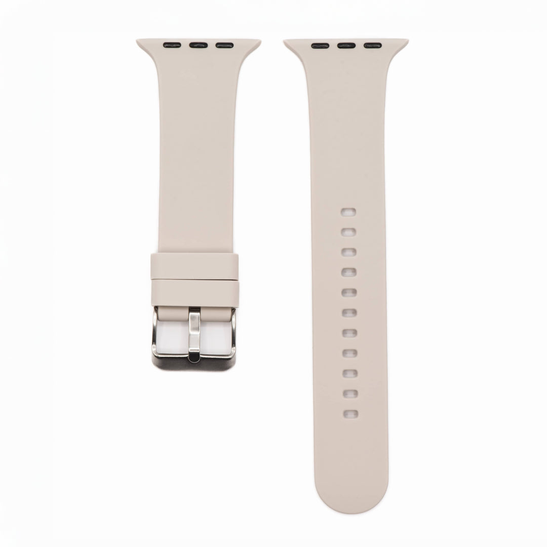 BluShark Apple Apple Watch Band - Silicone Solid Buckle - Taupe