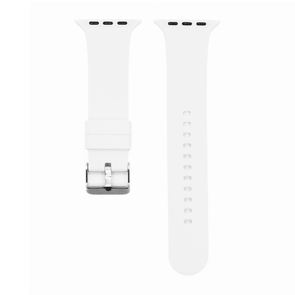 BluShark Apple Apple Watch Band - Silicone Solid Buckle - White