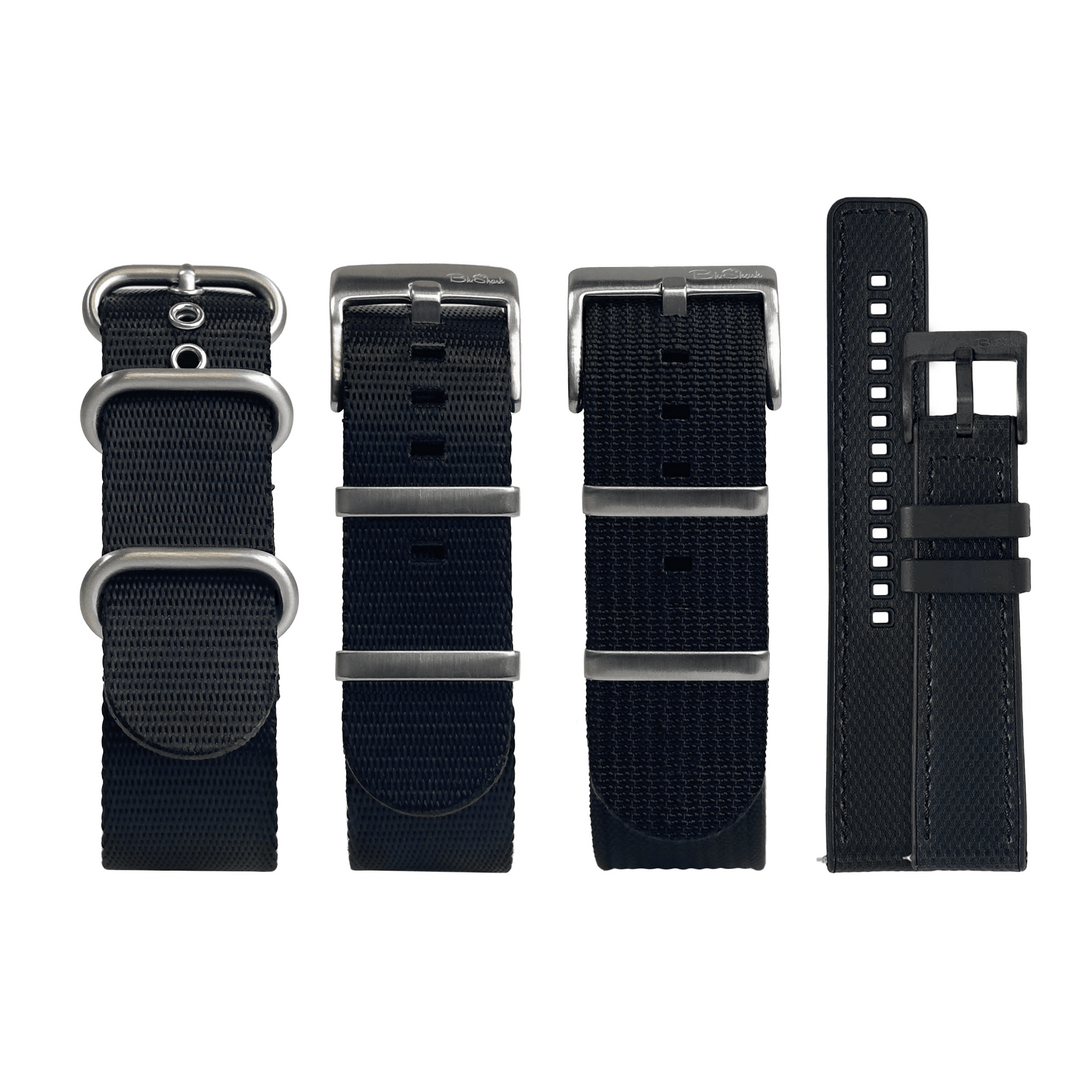 BluShark Bundle Black Friday - 4-Pack Bundle Of Essential Black Watch Straps