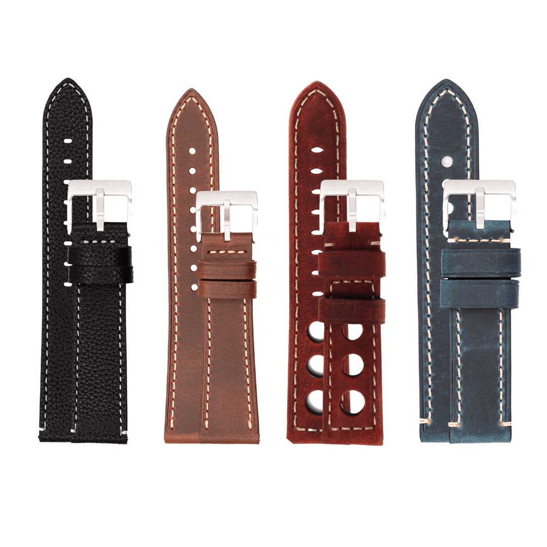 BluShark Bundle Leather 4-Pack Bundle Of Essential Watch Bands