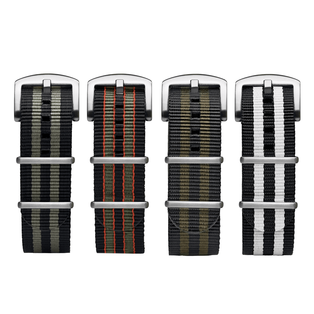 BluShark Bundle Original 4-Pack Bundle Of Bond Striped Watch Straps