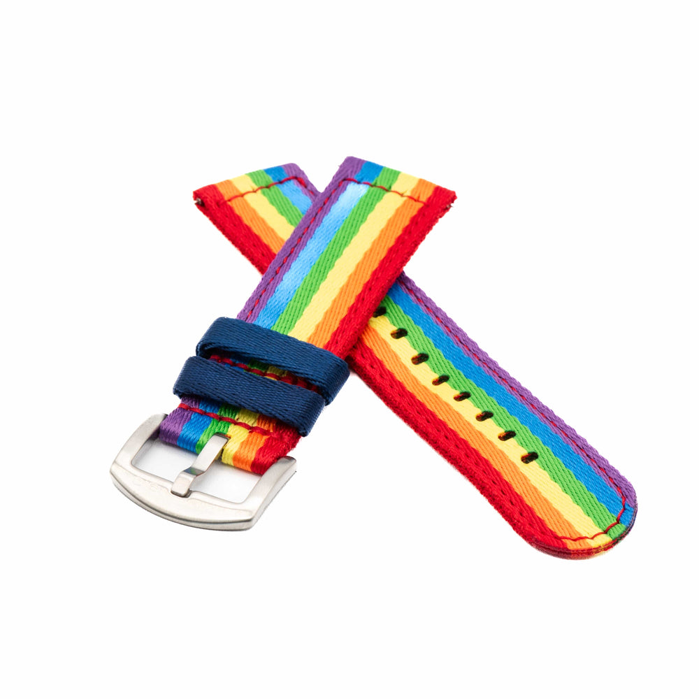 BluShark Kwik Change 22mm / Yellow Alpha2 Kwik Change - Rainbow Watch Strap