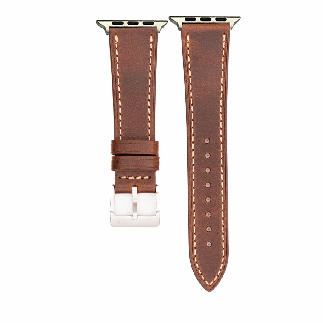 BluShark Leather Small Apple Watch (38/40/41mm) Apple Band Leather Tapered - Russet