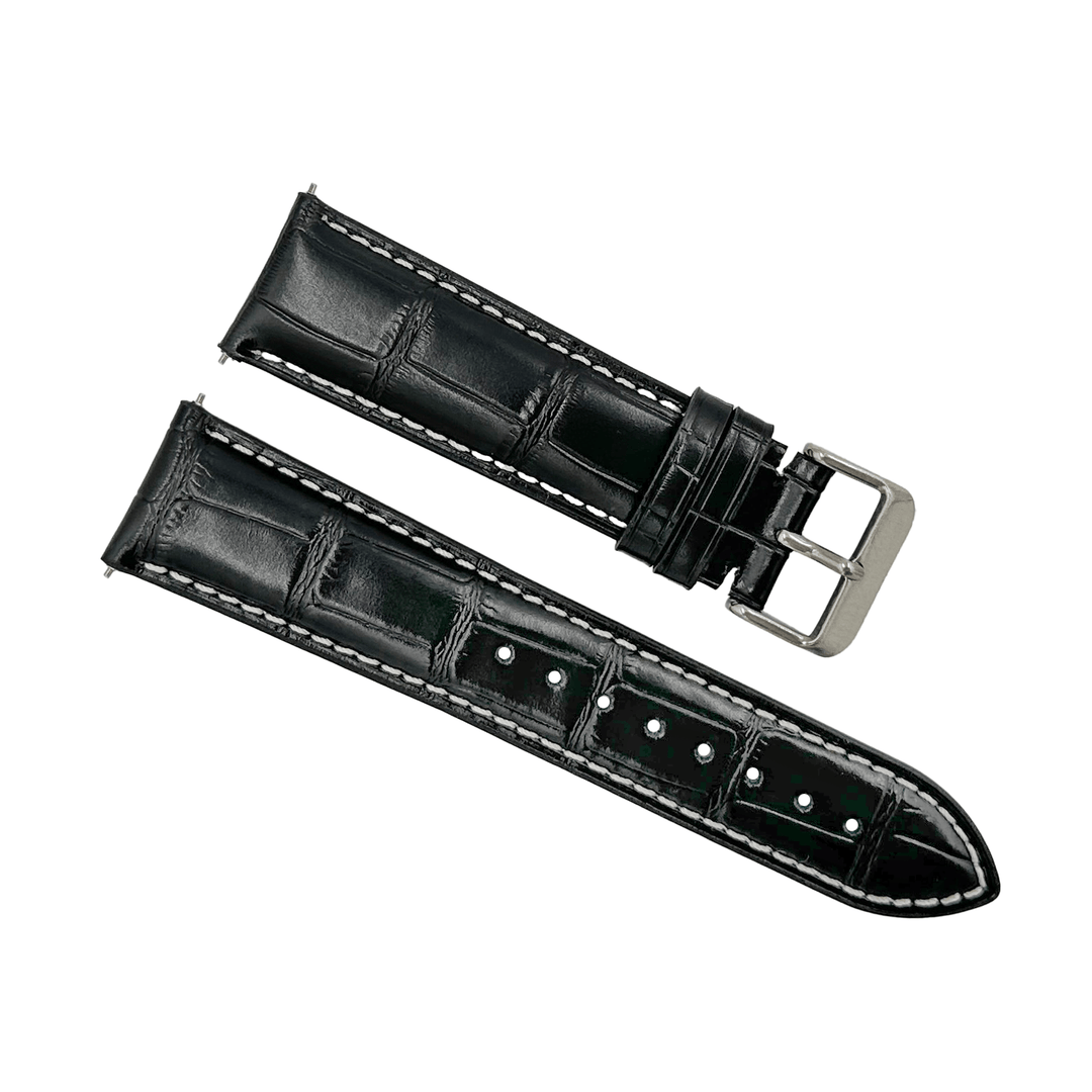 BluShark Leather - Crocodile Grain Black