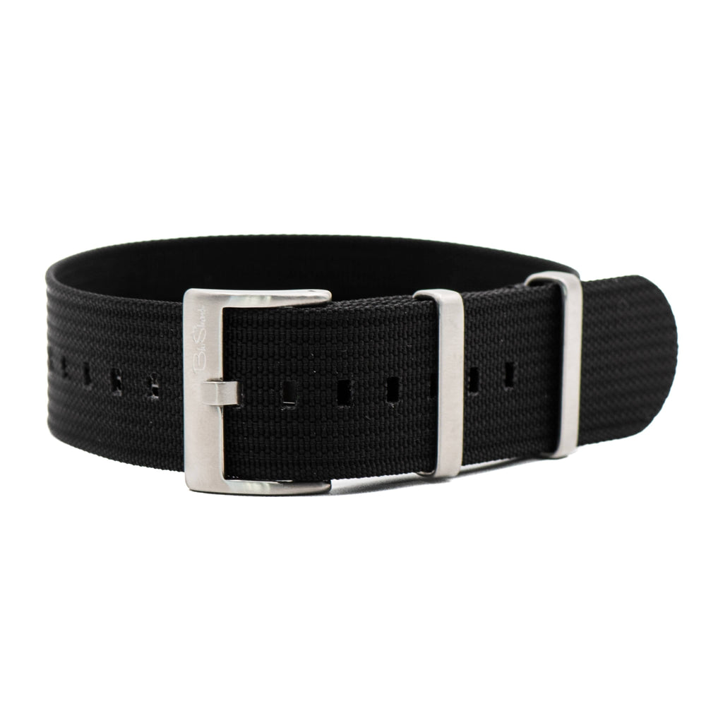 BluShark Ribbed Single-Pass - Black Watch Strap