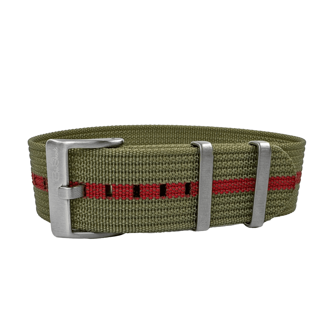 BluShark Ribbed Single-Pass Ribbed Single-Pass - Olive & Red