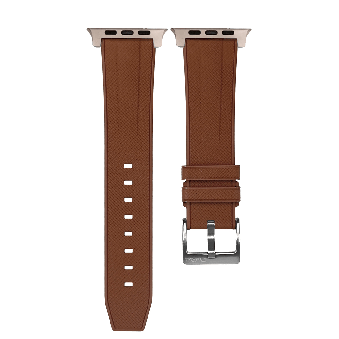 BluShark Shark Gill ULTRA 1 & ULTRA 2 Apple Band ULTRA - Shark Skin Rubber - Brown