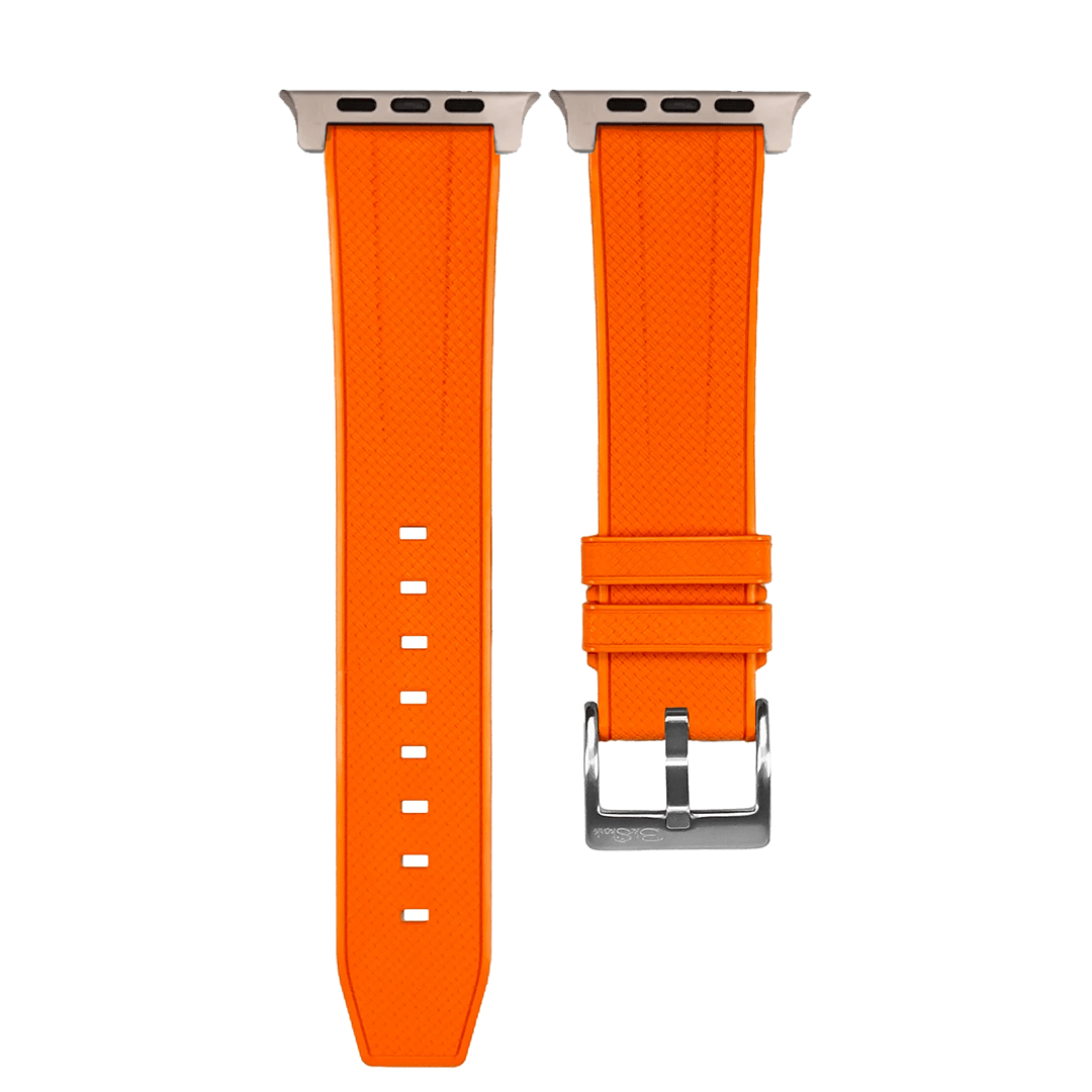 BluShark Shark Gill ULTRA 1 & ULTRA 2 Apple Band ULTRA - Shark Skin Rubber - Orange