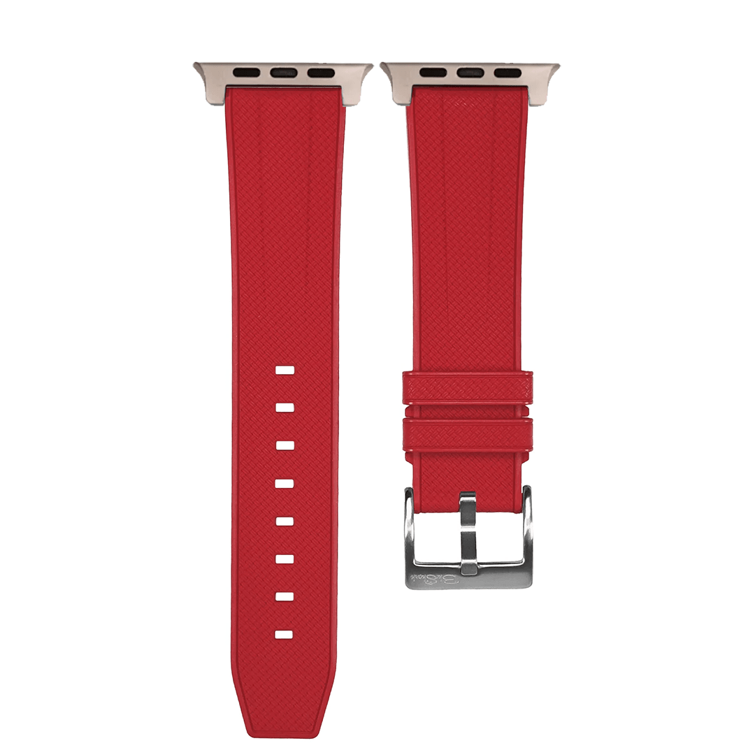 BluShark Shark Gill ULTRA 1 & ULTRA 2 Apple Band ULTRA - Shark Skin Rubber - Red