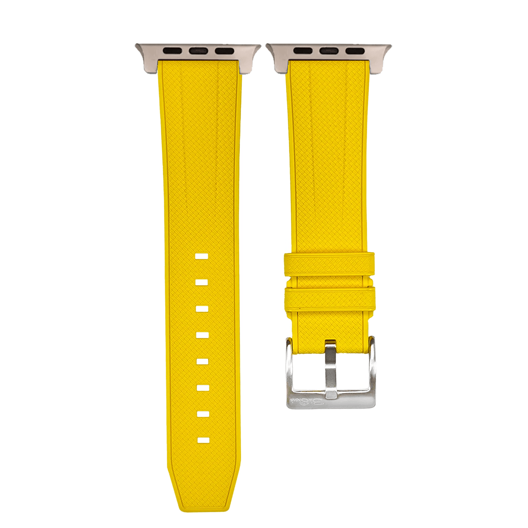 BluShark Shark Gill ULTRA 1 & ULTRA 2 Apple Band ULTRA - Shark Skin Rubber - Yellow