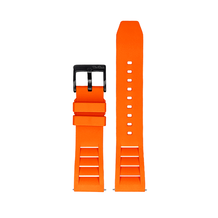 BluShark Shark Gill 20mm / PVD Black Shark Gill Rubber - Orange