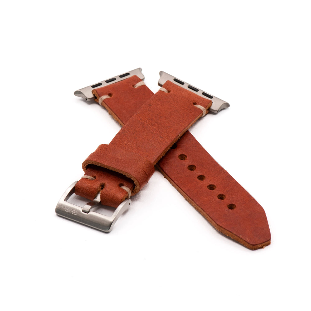 BluShark Straps Apple Apple Watch Ultra Horween Leather Watch Strap – Tan