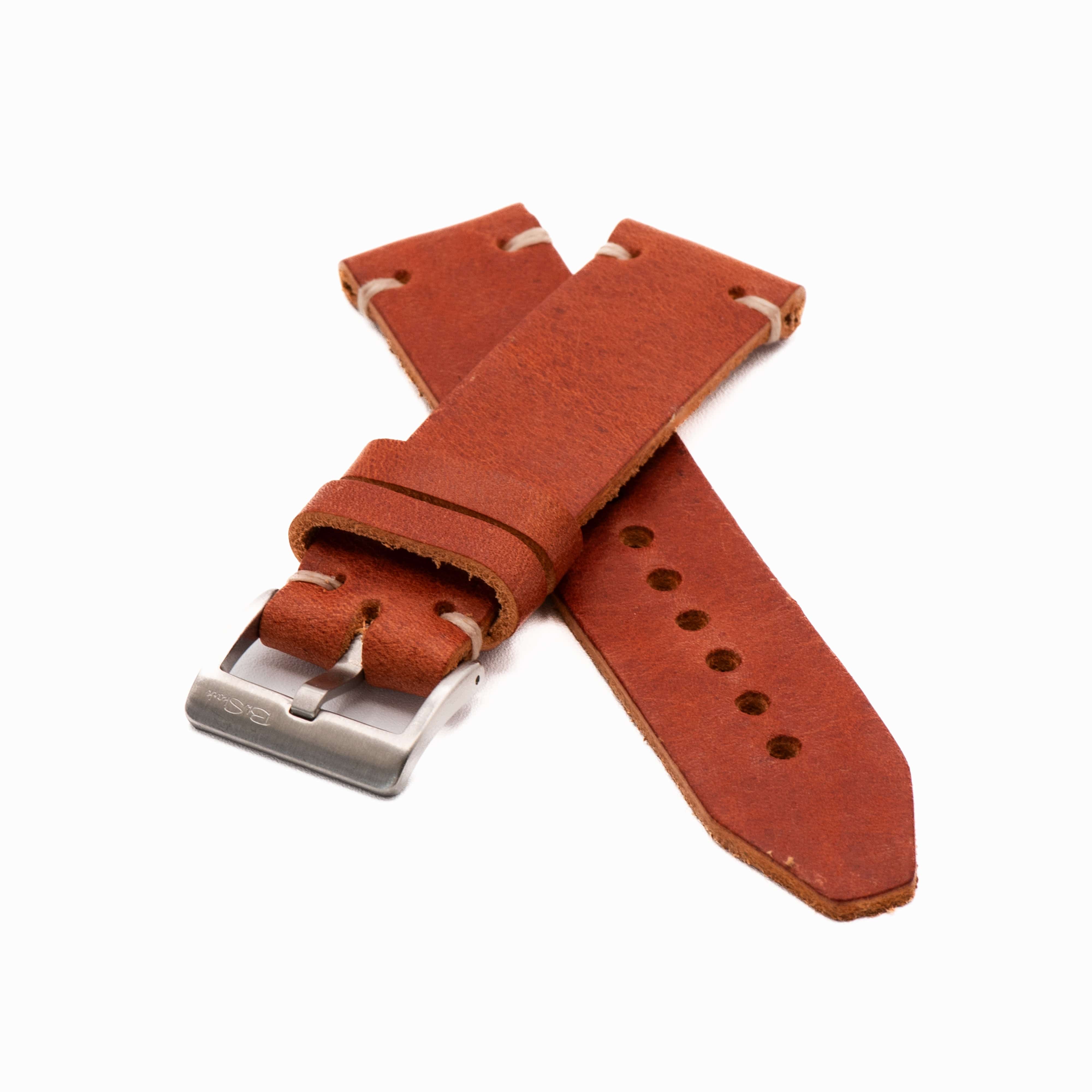 Horween Chromexcel Brown Unlined Rally Leather Watch Strap store