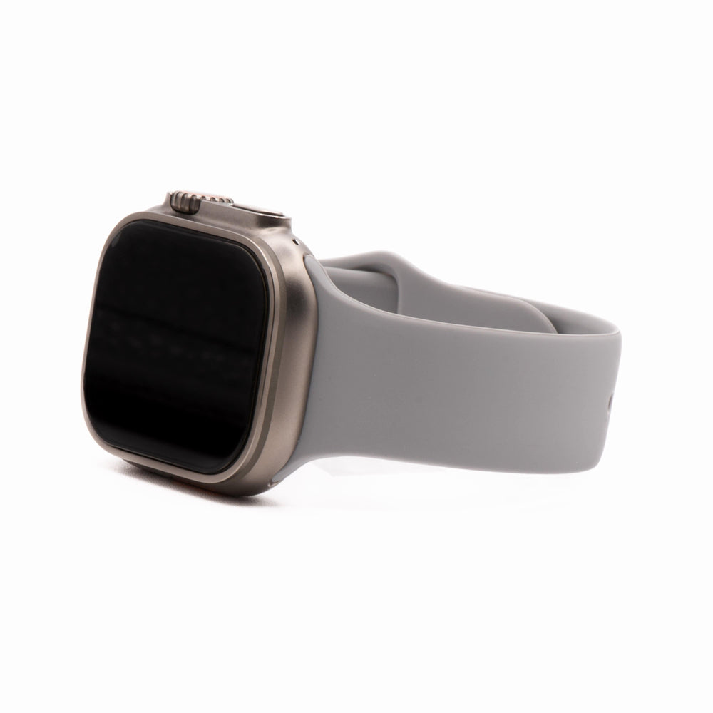 BluShark Two-Piece Strap Apple Band Silicone Solid - Lunar Gray