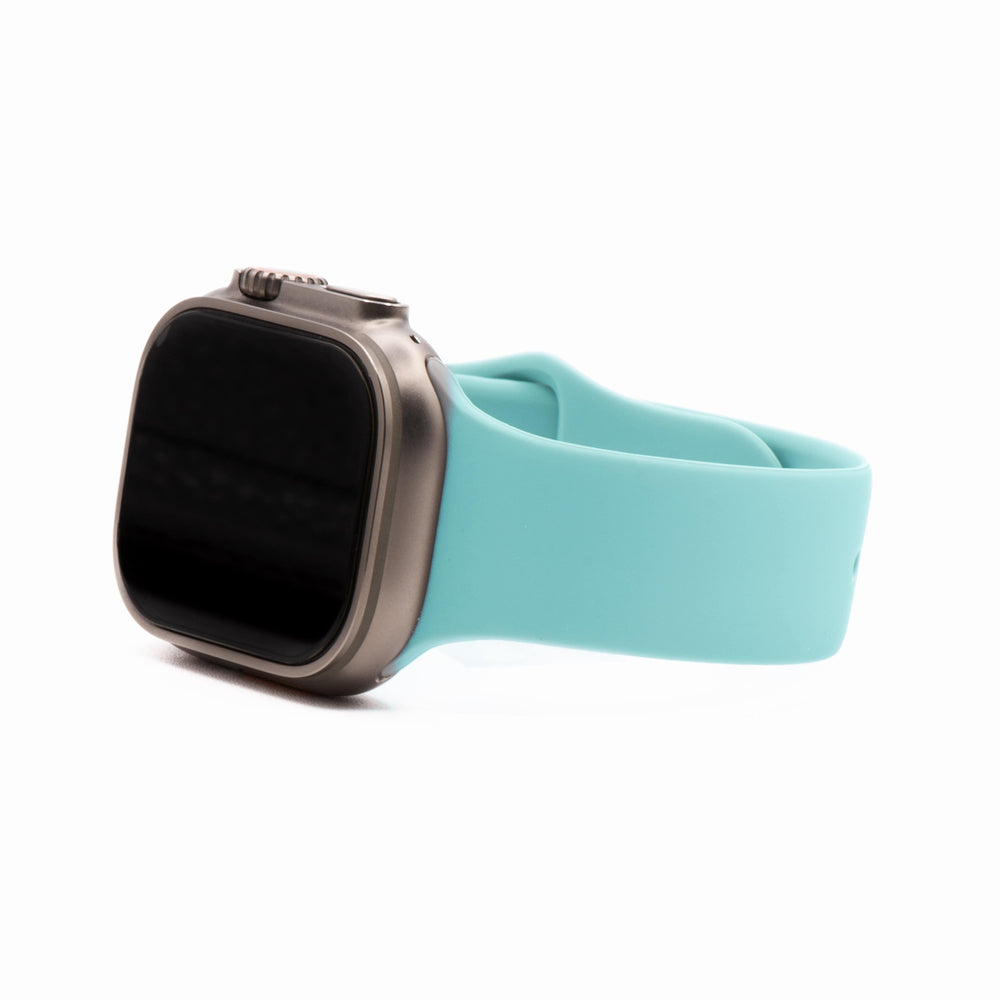 BluShark Two-Piece Strap Apple Band Silicone Solid - SeaFoam