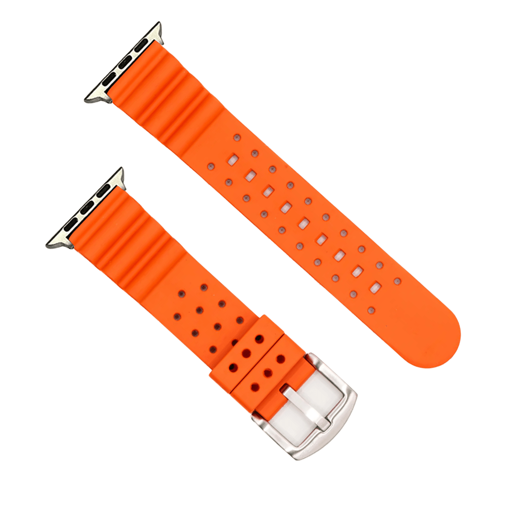 BluShark Two-Piece Strap Apple Band Sport Rubber - Orange