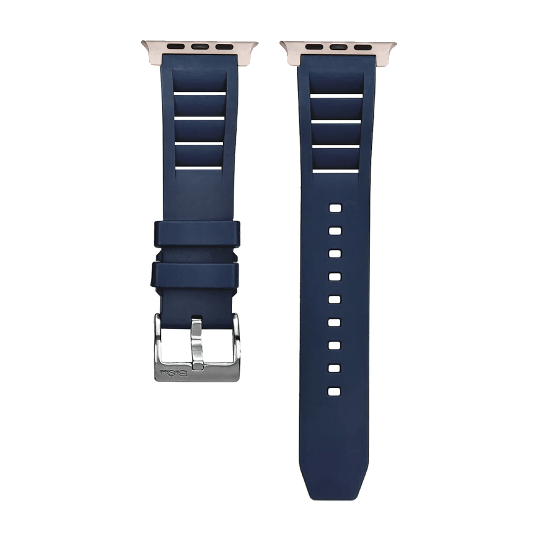 BluShark Two-Piece Strap Apple ULTRA Band Shark Gill Rubber - Dark Blue