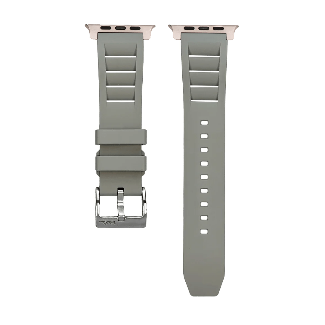 BluShark Two-Piece Strap Apple ULTRA Band Shark Gill Rubber - Gray