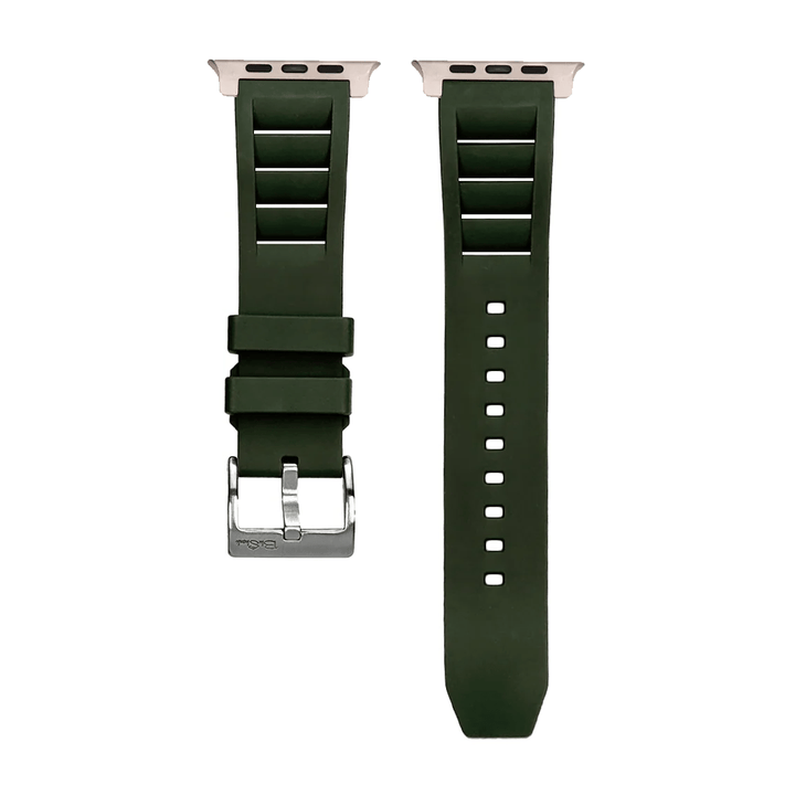 BluShark Two-Piece Strap Apple ULTRA Band Shark Gill Rubber - Green