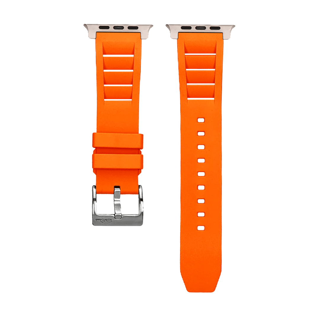 BluShark Two-Piece Strap Apple ULTRA Band Shark Gill Rubber - Orange