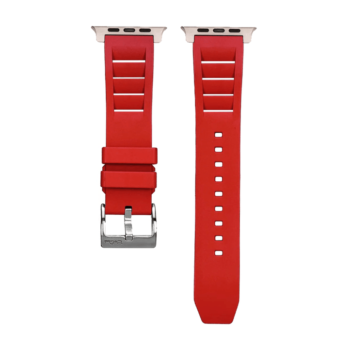 BluShark Two-Piece Strap Apple ULTRA Band Shark Gill Rubber - Red