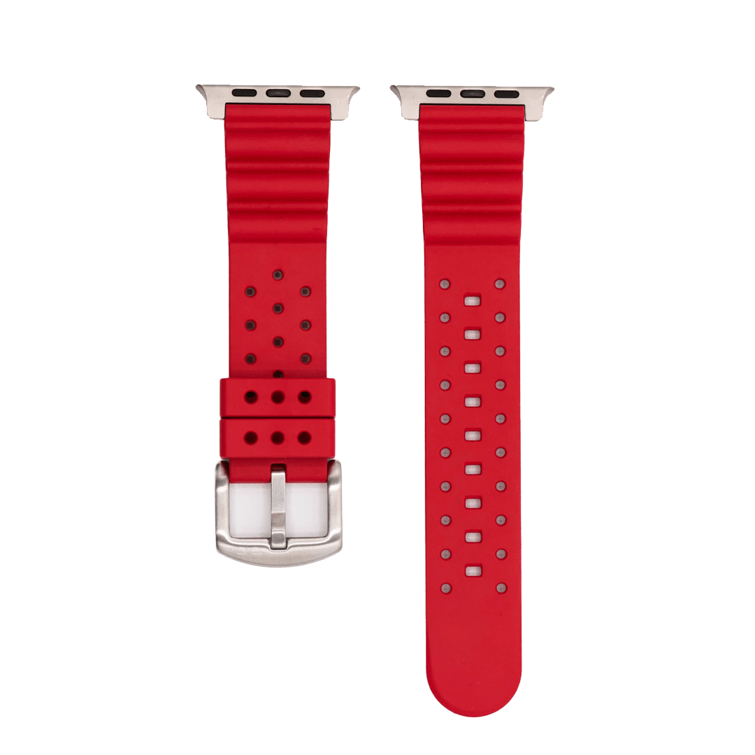 BluShark Two-Piece Strap Apple Ultra Band Sport Rubber - Red